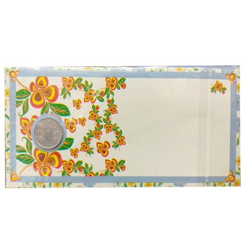 Gift Envelopes pack of 5pcs with India One Rupee Coin Money Cash Gift Cover
